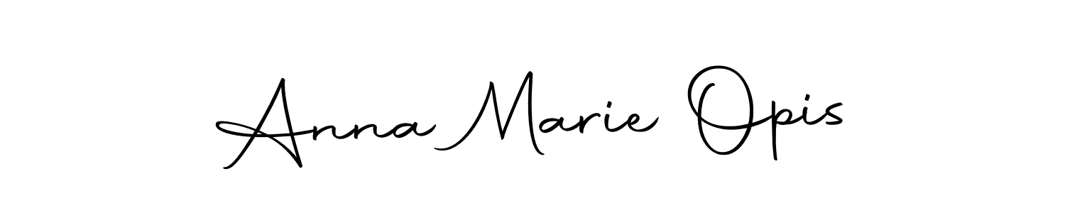 Make a beautiful signature design for name Anna Marie Opis. With this signature (Autography-DOLnW) style, you can create a handwritten signature for free. Anna Marie Opis signature style 10 images and pictures png