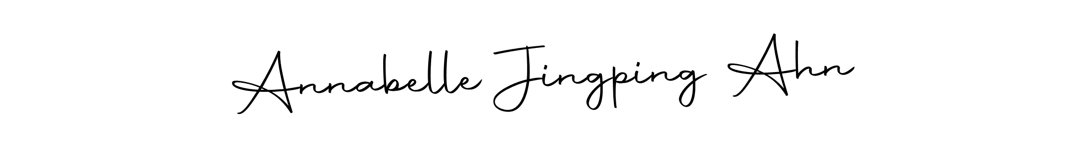 The best way (Autography-DOLnW) to make a short signature is to pick only two or three words in your name. The name Annabelle Jingping Ahn include a total of six letters. For converting this name. Annabelle Jingping Ahn signature style 10 images and pictures png