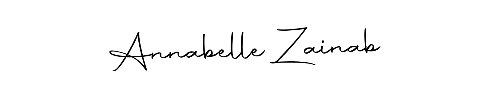 Use a signature maker to create a handwritten signature online. With this signature software, you can design (Autography-DOLnW) your own signature for name Annabelle Zainab. Annabelle Zainab signature style 10 images and pictures png