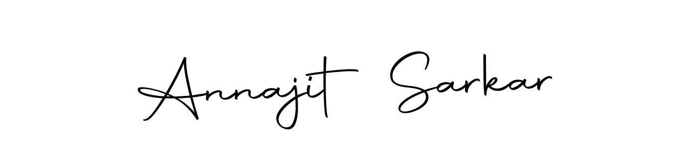 How to make Annajit Sarkar name signature. Use Autography-DOLnW style for creating short signs online. This is the latest handwritten sign. Annajit Sarkar signature style 10 images and pictures png