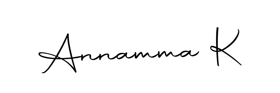 How to make Annamma K signature? Autography-DOLnW is a professional autograph style. Create handwritten signature for Annamma K name. Annamma K signature style 10 images and pictures png