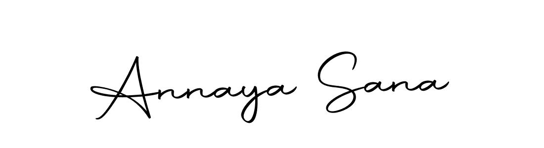 How to make Annaya Sana name signature. Use Autography-DOLnW style for creating short signs online. This is the latest handwritten sign. Annaya Sana signature style 10 images and pictures png