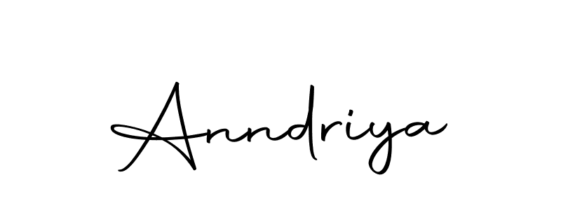 Make a beautiful signature design for name Anndriya. With this signature (Autography-DOLnW) style, you can create a handwritten signature for free. Anndriya signature style 10 images and pictures png