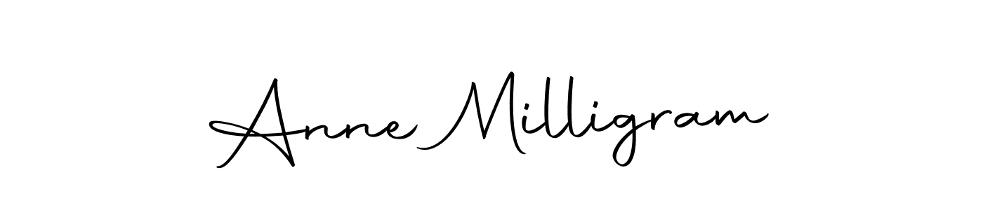 Make a beautiful signature design for name Anne Milligram. With this signature (Autography-DOLnW) style, you can create a handwritten signature for free. Anne Milligram signature style 10 images and pictures png