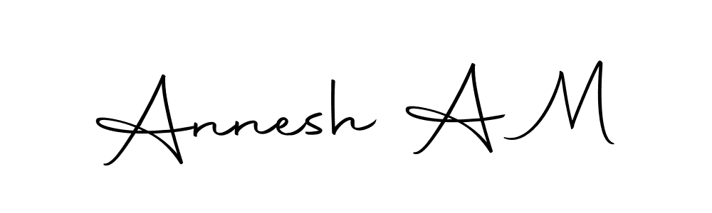 Create a beautiful signature design for name Annesh A M. With this signature (Autography-DOLnW) fonts, you can make a handwritten signature for free. Annesh A M signature style 10 images and pictures png