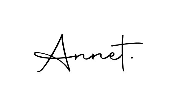 The best way (Autography-DOLnW) to make a short signature is to pick only two or three words in your name. The name Annet. include a total of six letters. For converting this name. Annet. signature style 10 images and pictures png