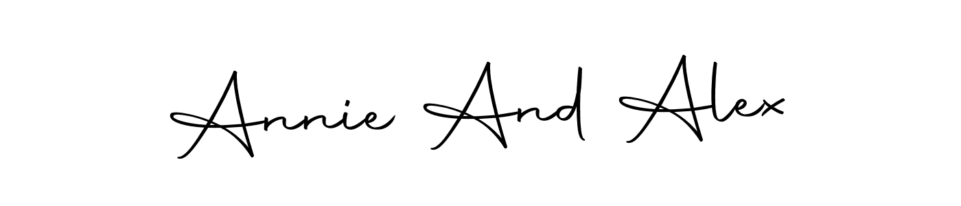 Create a beautiful signature design for name Annie And Alex. With this signature (Autography-DOLnW) fonts, you can make a handwritten signature for free. Annie And Alex signature style 10 images and pictures png