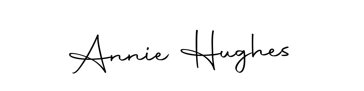How to make Annie Hughes name signature. Use Autography-DOLnW style for creating short signs online. This is the latest handwritten sign. Annie Hughes signature style 10 images and pictures png