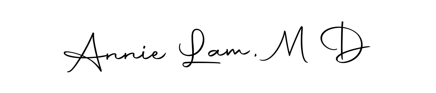 Create a beautiful signature design for name Annie Lam, M D. With this signature (Autography-DOLnW) fonts, you can make a handwritten signature for free. Annie Lam, M D signature style 10 images and pictures png