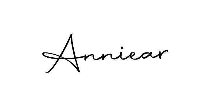 You should practise on your own different ways (Autography-DOLnW) to write your name (Anniear) in signature. don't let someone else do it for you. Anniear signature style 10 images and pictures png
