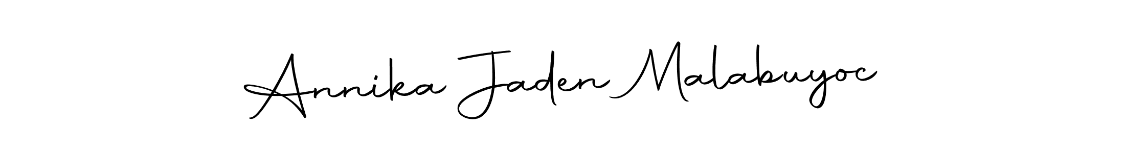 Create a beautiful signature design for name Annika Jaden Malabuyoc. With this signature (Autography-DOLnW) fonts, you can make a handwritten signature for free. Annika Jaden Malabuyoc signature style 10 images and pictures png