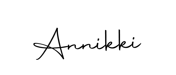 Design your own signature with our free online signature maker. With this signature software, you can create a handwritten (Autography-DOLnW) signature for name Annikki. Annikki signature style 10 images and pictures png