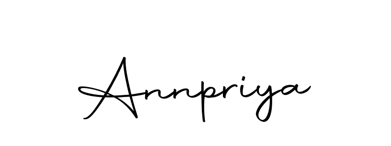 Design your own signature with our free online signature maker. With this signature software, you can create a handwritten (Autography-DOLnW) signature for name Annpriya. Annpriya signature style 10 images and pictures png