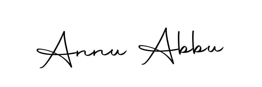 How to make Annu Abbu name signature. Use Autography-DOLnW style for creating short signs online. This is the latest handwritten sign. Annu Abbu signature style 10 images and pictures png