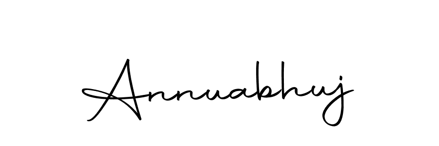 Use a signature maker to create a handwritten signature online. With this signature software, you can design (Autography-DOLnW) your own signature for name Annuabhuj. Annuabhuj signature style 10 images and pictures png