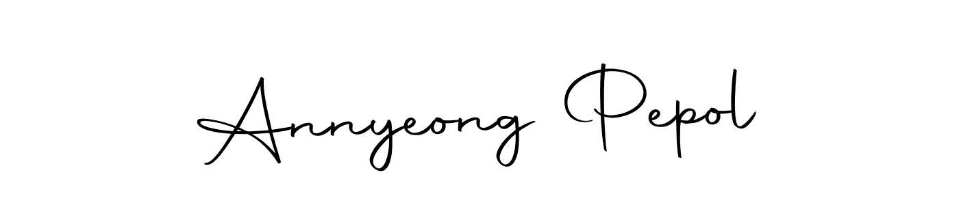 How to make Annyeong Pepol name signature. Use Autography-DOLnW style for creating short signs online. This is the latest handwritten sign. Annyeong Pepol signature style 10 images and pictures png