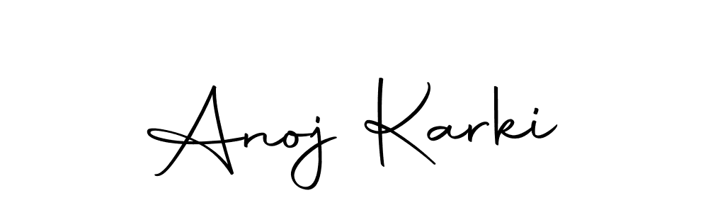 Make a beautiful signature design for name Anoj Karki. With this signature (Autography-DOLnW) style, you can create a handwritten signature for free. Anoj Karki signature style 10 images and pictures png