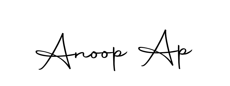 Anoop Ap stylish signature style. Best Handwritten Sign (Autography-DOLnW) for my name. Handwritten Signature Collection Ideas for my name Anoop Ap. Anoop Ap signature style 10 images and pictures png