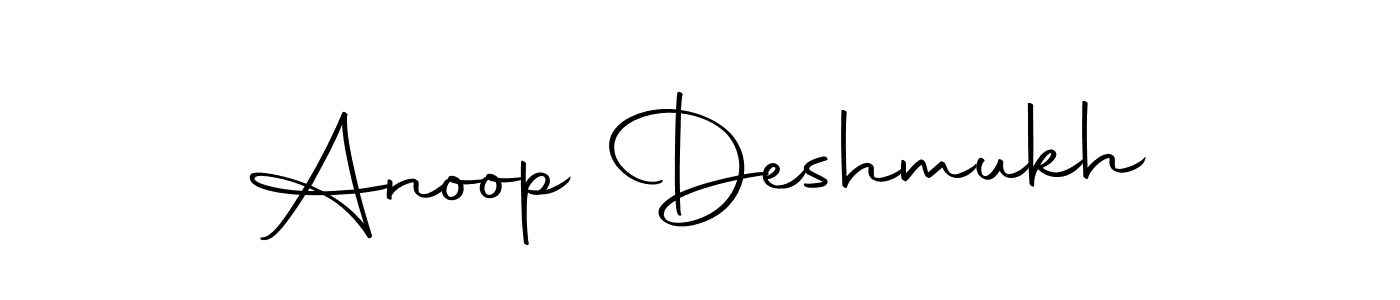 How to make Anoop Deshmukh name signature. Use Autography-DOLnW style for creating short signs online. This is the latest handwritten sign. Anoop Deshmukh signature style 10 images and pictures png