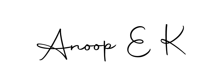 Design your own signature with our free online signature maker. With this signature software, you can create a handwritten (Autography-DOLnW) signature for name Anoop E K. Anoop E K signature style 10 images and pictures png