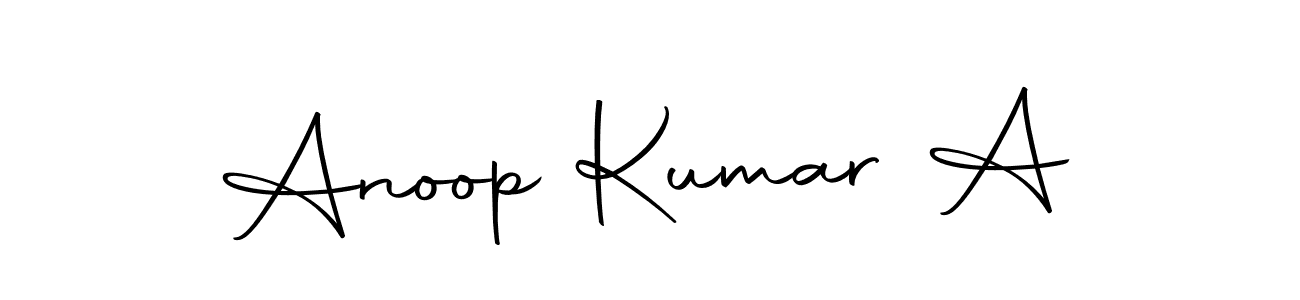 You can use this online signature creator to create a handwritten signature for the name Anoop Kumar A. This is the best online autograph maker. Anoop Kumar A signature style 10 images and pictures png