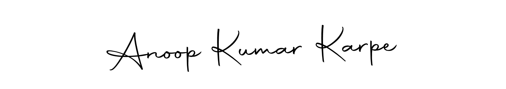 Make a short Anoop Kumar Karpe signature style. Manage your documents anywhere anytime using Autography-DOLnW. Create and add eSignatures, submit forms, share and send files easily. Anoop Kumar Karpe signature style 10 images and pictures png