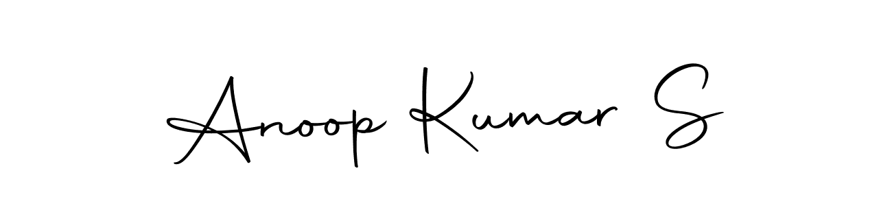 Design your own signature with our free online signature maker. With this signature software, you can create a handwritten (Autography-DOLnW) signature for name Anoop Kumar S. Anoop Kumar S signature style 10 images and pictures png