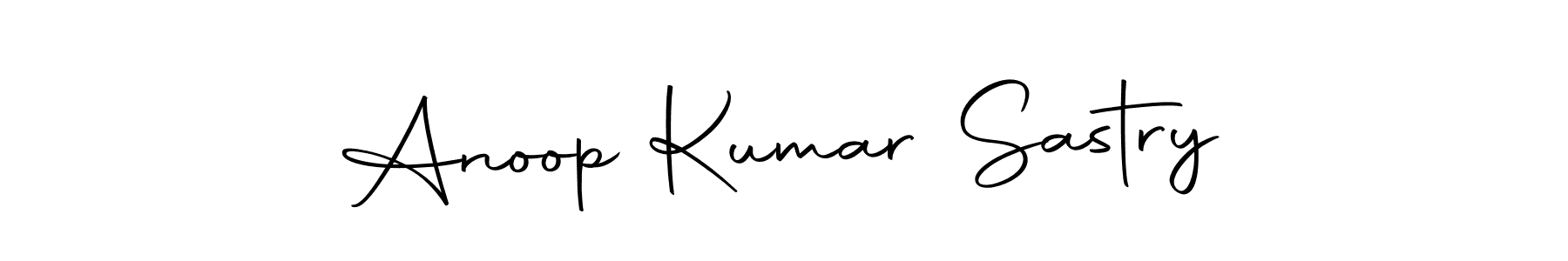 How to make Anoop Kumar Sastry name signature. Use Autography-DOLnW style for creating short signs online. This is the latest handwritten sign. Anoop Kumar Sastry signature style 10 images and pictures png