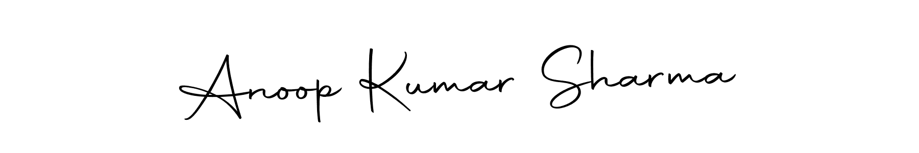 How to make Anoop Kumar Sharma name signature. Use Autography-DOLnW style for creating short signs online. This is the latest handwritten sign. Anoop Kumar Sharma signature style 10 images and pictures png