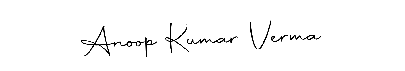 How to make Anoop Kumar Verma name signature. Use Autography-DOLnW style for creating short signs online. This is the latest handwritten sign. Anoop Kumar Verma signature style 10 images and pictures png