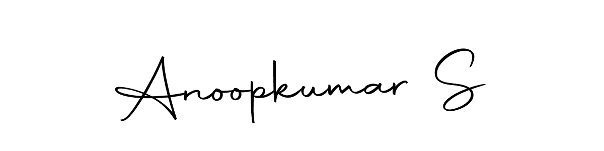 How to make Anoopkumar S name signature. Use Autography-DOLnW style for creating short signs online. This is the latest handwritten sign. Anoopkumar S signature style 10 images and pictures png