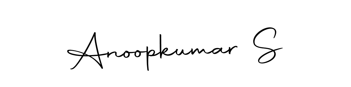 How to make Anoopkumar S name signature. Use Autography-DOLnW style for creating short signs online. This is the latest handwritten sign. Anoopkumar S signature style 10 images and pictures png