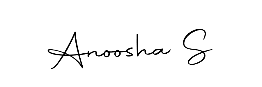 Here are the top 10 professional signature styles for the name Anoosha S. These are the best autograph styles you can use for your name. Anoosha S signature style 10 images and pictures png