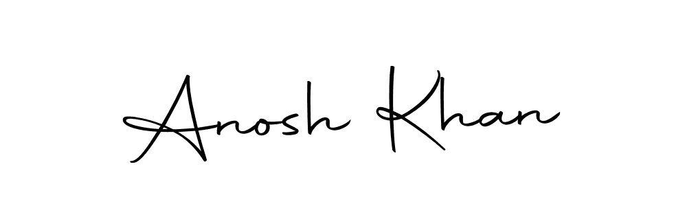 Create a beautiful signature design for name Anosh Khan. With this signature (Autography-DOLnW) fonts, you can make a handwritten signature for free. Anosh Khan signature style 10 images and pictures png