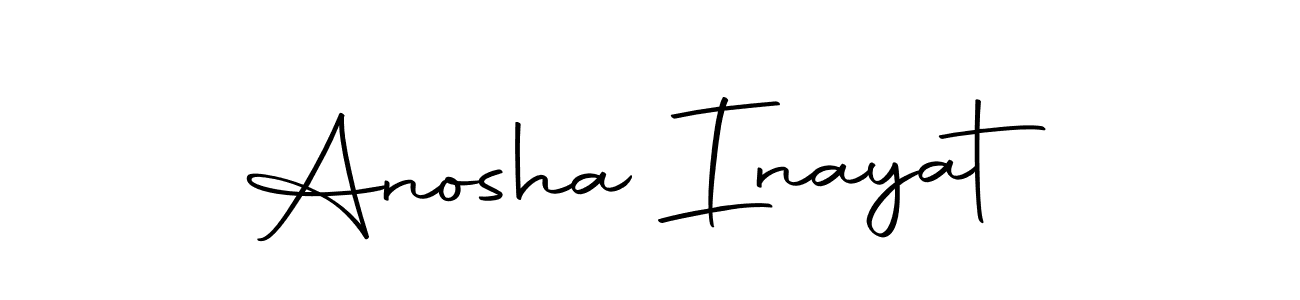 Make a beautiful signature design for name Anosha Inayat. With this signature (Autography-DOLnW) style, you can create a handwritten signature for free. Anosha Inayat signature style 10 images and pictures png