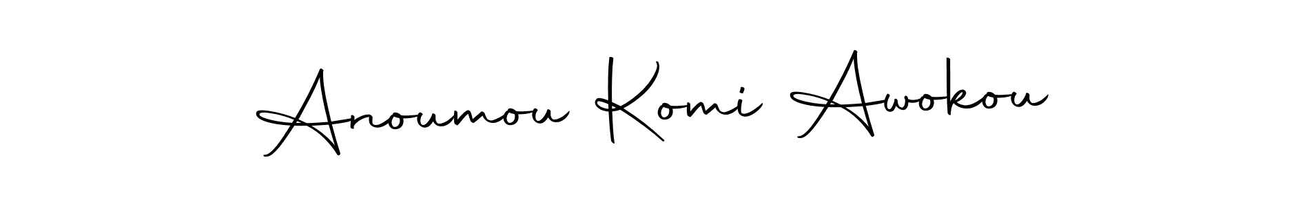 The best way (Autography-DOLnW) to make a short signature is to pick only two or three words in your name. The name Anoumou Komi Awokou include a total of six letters. For converting this name. Anoumou Komi Awokou signature style 10 images and pictures png