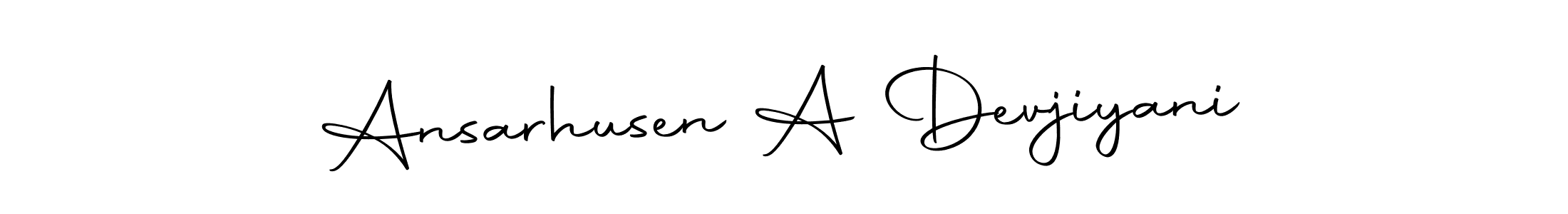 How to make Ansarhusen A Devjiyani name signature. Use Autography-DOLnW style for creating short signs online. This is the latest handwritten sign. Ansarhusen A Devjiyani signature style 10 images and pictures png