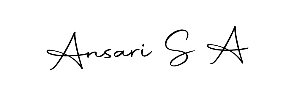 This is the best signature style for the Ansari S A name. Also you like these signature font (Autography-DOLnW). Mix name signature. Ansari S A signature style 10 images and pictures png