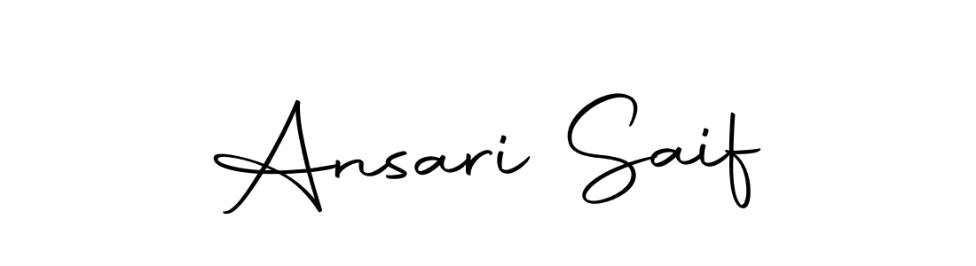 Design your own signature with our free online signature maker. With this signature software, you can create a handwritten (Autography-DOLnW) signature for name Ansari Saif. Ansari Saif signature style 10 images and pictures png