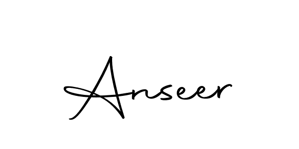 Use a signature maker to create a handwritten signature online. With this signature software, you can design (Autography-DOLnW) your own signature for name Anseer. Anseer signature style 10 images and pictures png