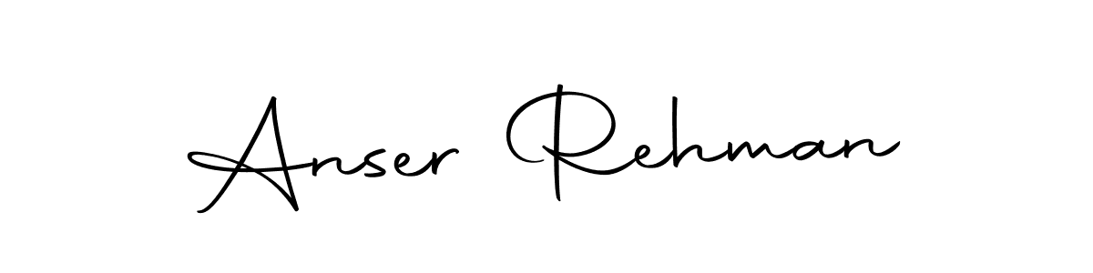 You should practise on your own different ways (Autography-DOLnW) to write your name (Anser Rehman) in signature. don't let someone else do it for you. Anser Rehman signature style 10 images and pictures png