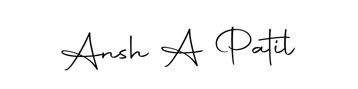 Use a signature maker to create a handwritten signature online. With this signature software, you can design (Autography-DOLnW) your own signature for name Ansh A Patil. Ansh A Patil signature style 10 images and pictures png