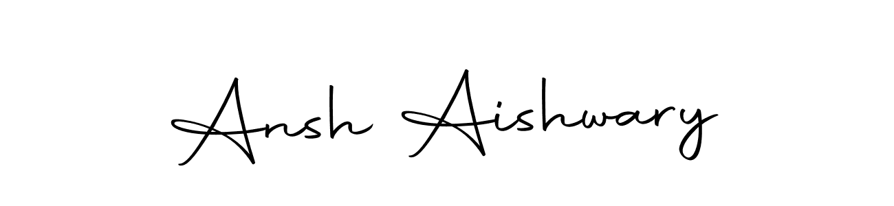 How to make Ansh Aishwary name signature. Use Autography-DOLnW style for creating short signs online. This is the latest handwritten sign. Ansh Aishwary signature style 10 images and pictures png