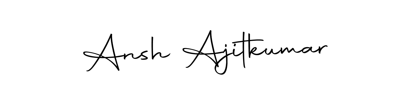 How to make Ansh Ajitkumar name signature. Use Autography-DOLnW style for creating short signs online. This is the latest handwritten sign. Ansh Ajitkumar signature style 10 images and pictures png