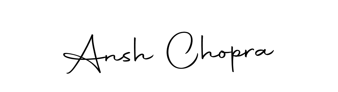 Create a beautiful signature design for name Ansh Chopra. With this signature (Autography-DOLnW) fonts, you can make a handwritten signature for free. Ansh Chopra signature style 10 images and pictures png