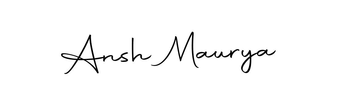 How to make Ansh Maurya name signature. Use Autography-DOLnW style for creating short signs online. This is the latest handwritten sign. Ansh Maurya signature style 10 images and pictures png