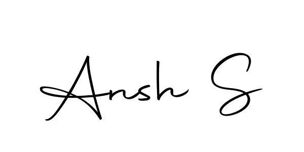 You should practise on your own different ways (Autography-DOLnW) to write your name (Ansh S) in signature. don't let someone else do it for you. Ansh S signature style 10 images and pictures png