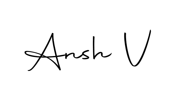 How to make Ansh V signature? Autography-DOLnW is a professional autograph style. Create handwritten signature for Ansh V name. Ansh V signature style 10 images and pictures png