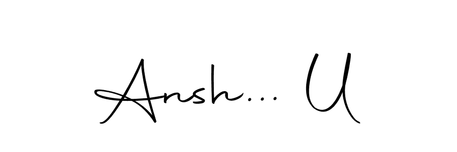 Make a beautiful signature design for name Ansh... U. Use this online signature maker to create a handwritten signature for free. Ansh... U signature style 10 images and pictures png