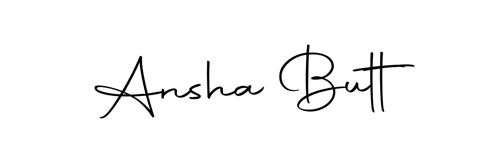 Make a short Ansha Butt signature style. Manage your documents anywhere anytime using Autography-DOLnW. Create and add eSignatures, submit forms, share and send files easily. Ansha Butt signature style 10 images and pictures png